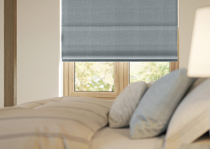 Soft Chevron, Lead Grey - Roman Blind - Image 5
